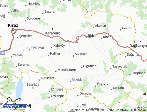 MICHELIN Solaklar map - ViaMichelin