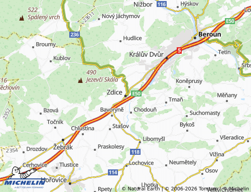 Mappa MICHELIN Zdice - ViaMichelin