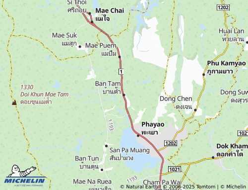 MICHELIN Ban Tam map - ViaMichelin