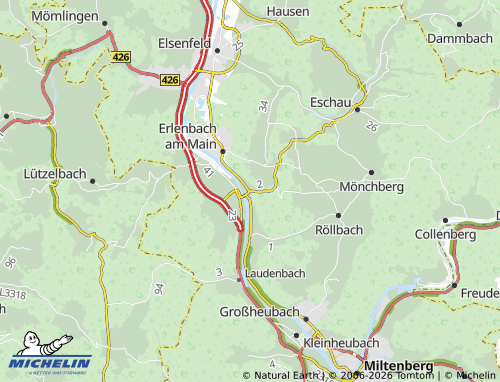 Mapa MICHELIN Klingenberg am Main - ViaMichelin