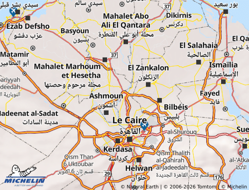 MICHELIN Qalyubia map - ViaMichelin