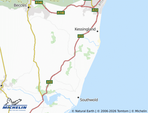 Carte MICHELIN Wrentham - ViaMichelin