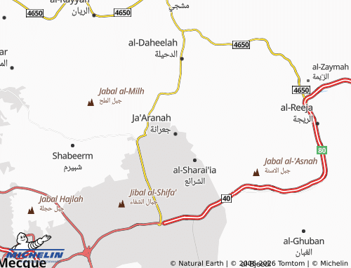 MICHELIN-Landkarte Ja'aranah - ViaMichelin