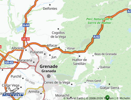 Mappa MICHELIN Víznar - ViaMichelin