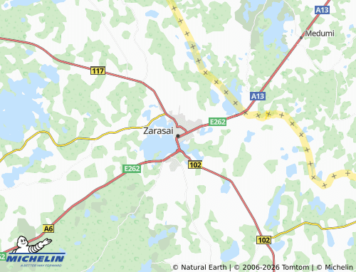 Kaart MICHELIN Zarasai - ViaMichelin