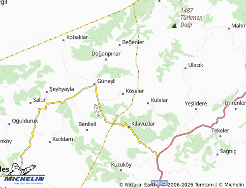 MICHELIN Köseler map - ViaMichelin