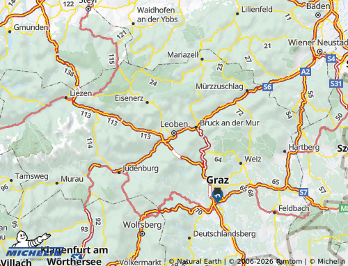 MICHELIN-Landkarte Leoben - ViaMichelin