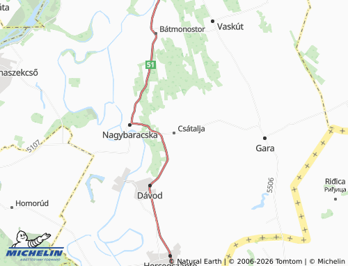 Mapa MICHELIN Csátalja - ViaMichelin