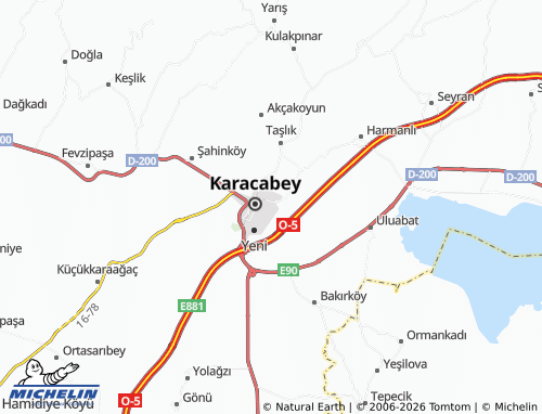 MICHELIN-Landkarte Emirsultan - ViaMichelin