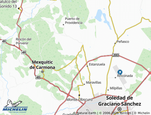 Kaart MICHELIN Los Rojas - ViaMichelin