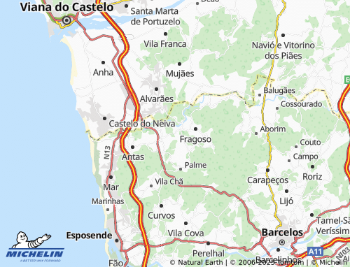 MICHELIN Madorra de Forjães map - ViaMichelin
