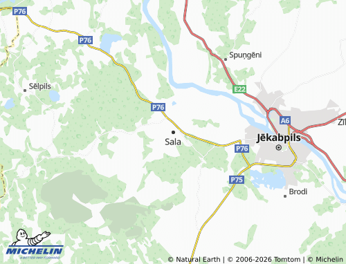 Mapa MICHELIN Salas pagasts - ViaMichelin