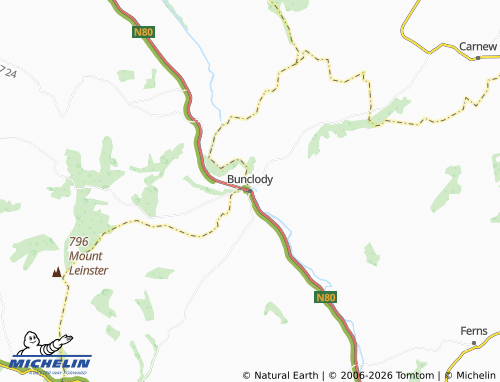 MICHELIN-Landkarte Bunclody - ViaMichelin