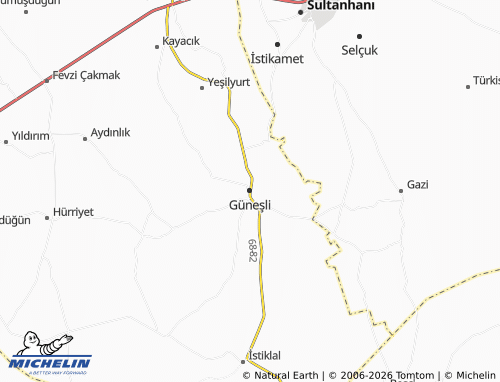 Mappa MICHELIN Güneşli - ViaMichelin