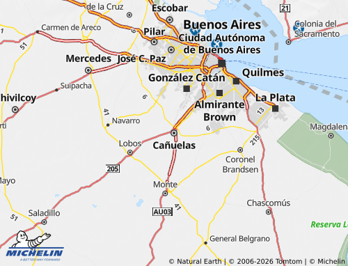 MICHELIN Cañuelas map - ViaMichelin