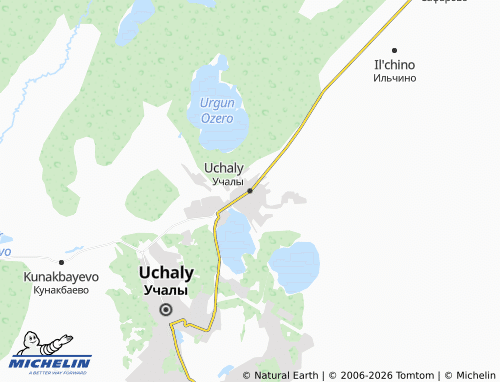 MICHELIN-Landkarte Uchaly - ViaMichelin