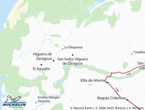 MICHELIN San Isidro Higuera de Zaragoza map - ViaMichelin