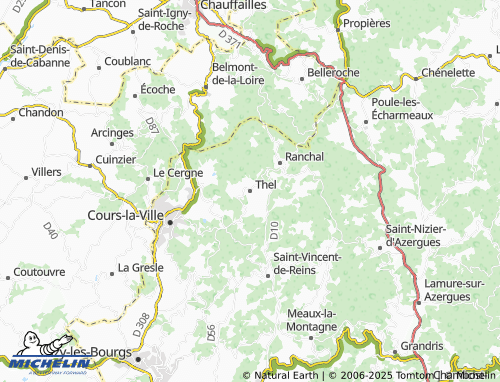 MICHELIN Thel map - ViaMichelin
