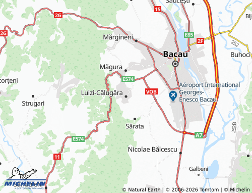 MICHELIN Luizi-Călugăra map - ViaMichelin