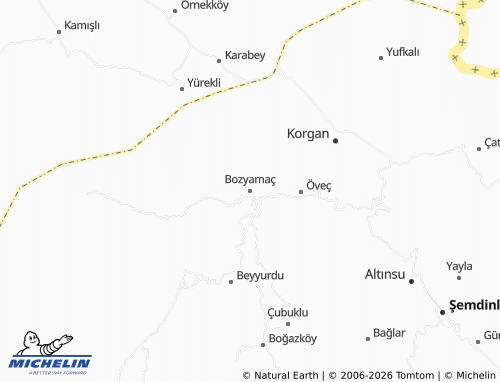 MICHELIN Bozyamaç map - ViaMichelin