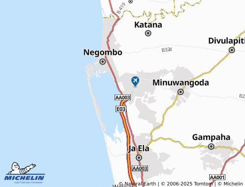 MICHELIN Katunayaka North map - ViaMichelin