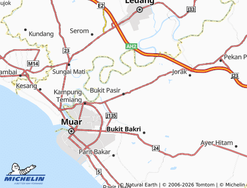MICHELIN Bukit Pasir map - ViaMichelin