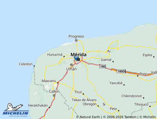 Carte MICHELIN Yucatán - ViaMichelin