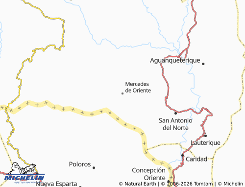 MICHELIN Mercedes de Oriente map - ViaMichelin