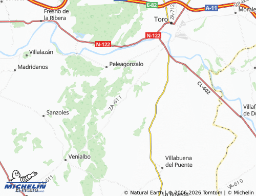 MICHELIN Valdefinjas map - ViaMichelin