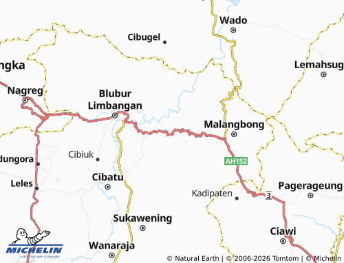 MICHELIN Kersamanah map - ViaMichelin