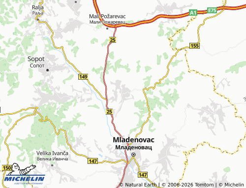 Mapa MICHELIN Vlaška - ViaMichelin