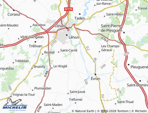 MICHELIN Calorguen map - ViaMichelin