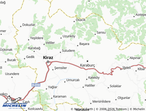 MICHELIN Çömlekçi map - ViaMichelin