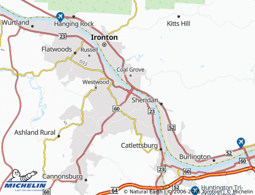 Kaart MICHELIN Ashland - ViaMichelin