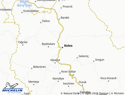 Mapa MICHELIN Keles - ViaMichelin