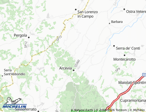 MICHELIN-Landkarte Montefortino - ViaMichelin