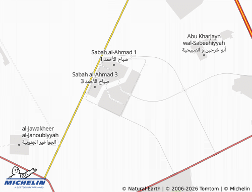 MICHELIN Sabah Al Ahmad 4 Block 3 map - ViaMichelin