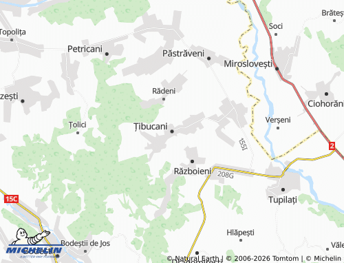 Mapa MICHELIN Țibucani - ViaMichelin