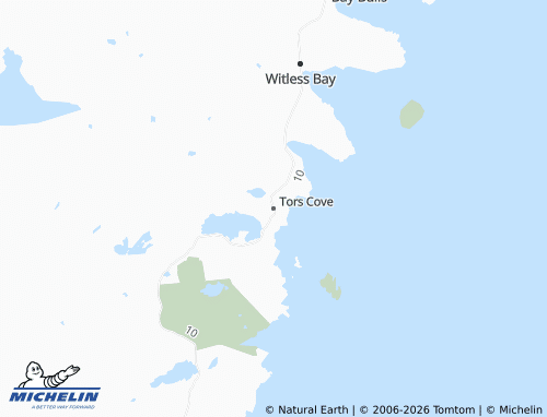 Mapa MICHELIN Tors Cove - ViaMichelin
