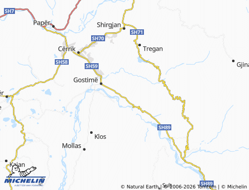 MICHELIN-Landkarte Shtëpaj - ViaMichelin
