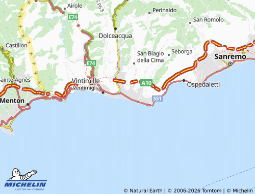 Mapa MICHELIN Vallecrosia - ViaMichelin