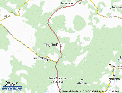 Mapa MICHELIN Tingüindín - ViaMichelin