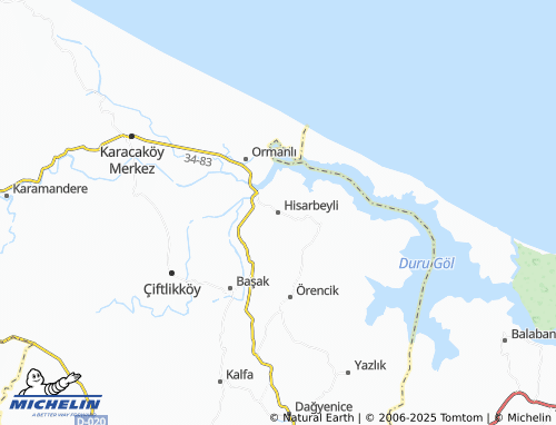 MICHELIN Hisarbeyli map - ViaMichelin