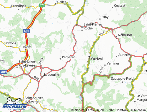 MICHELIN-Landkarte Rochefort-Montagne - ViaMichelin