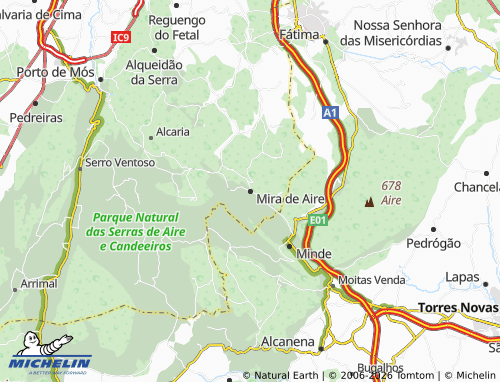 Mapa MICHELIN Mira de Aire - ViaMichelin