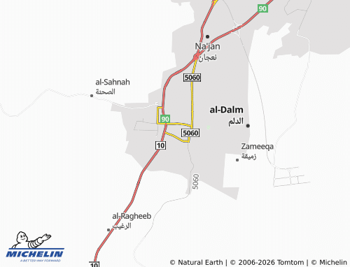 MICHELIN-Landkarte al-'Adhra' - ViaMichelin