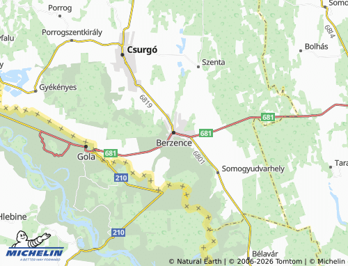Mappa MICHELIN Berzence - ViaMichelin