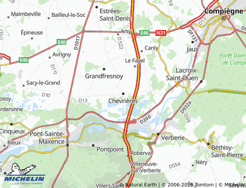 MICHELIN-Landkarte Chevrières - ViaMichelin
