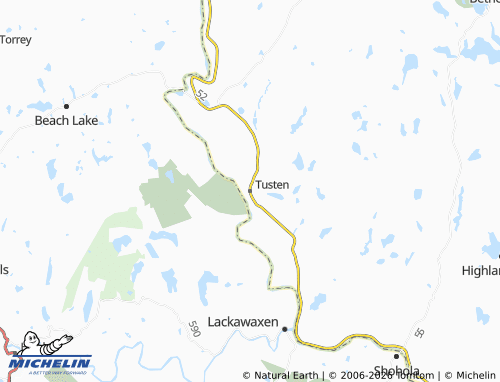 Mapa MICHELIN Tusten - ViaMichelin