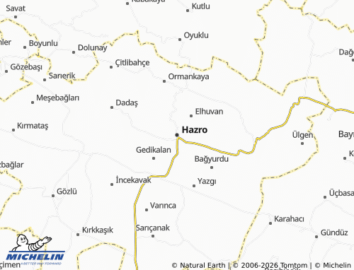 MICHELIN Hazro map - ViaMichelin